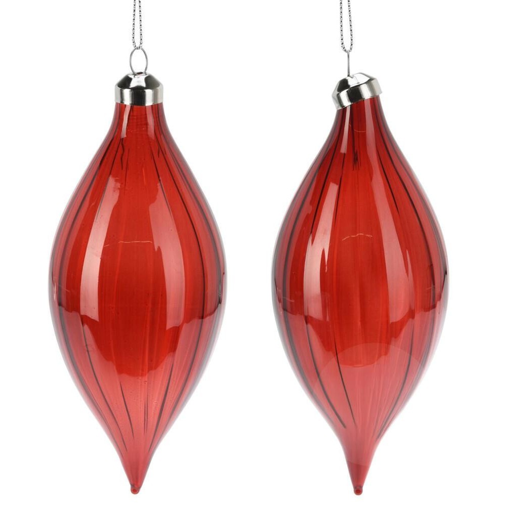 PENDENTE GOCCIA VETRO 12CM 3AS